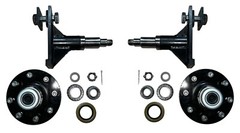 8 x 6.5 Lug 8000LB Shipping Container Wheels, Bolt-on Spindle Kit NEW