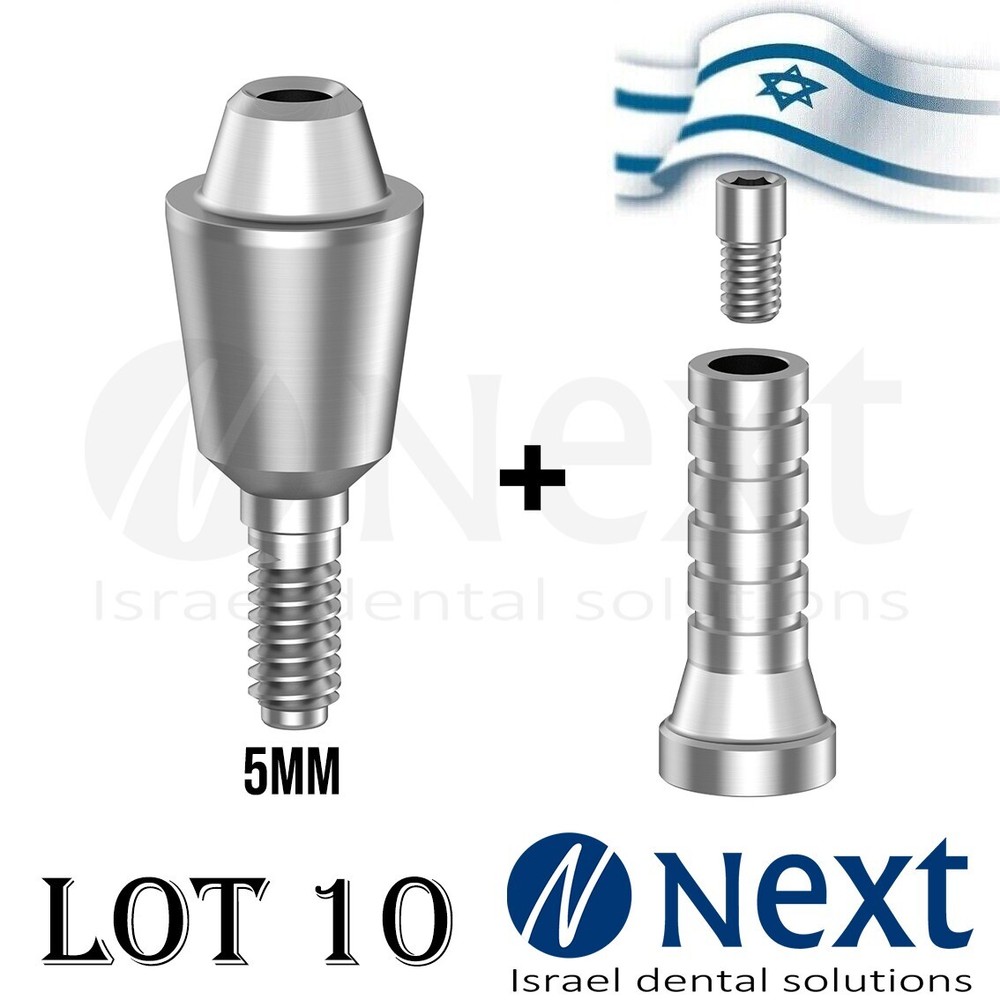 lotx10 New Straight abutment Multi Unit 5 mm titanium sleeve screw 1.72