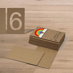 50 Pack Brown Corrugated Cardboard Sheets 4″L x 6″W, Flat Kraft Sheet for DIY…