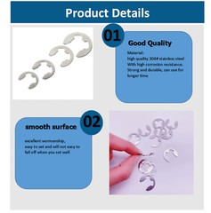 120 E Clips C CIRCLIPS Stainless Steel Kit Retaining Ring Assorted 1.5mm to 10mm