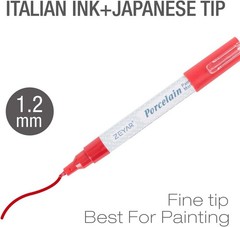Acrylic Paint Pens for Porcelain, Professional Ceramic Drawing, 12 colors
