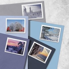 United States Postal Service Winter Landscapes 2025 5 Books Of 20 First-Class
