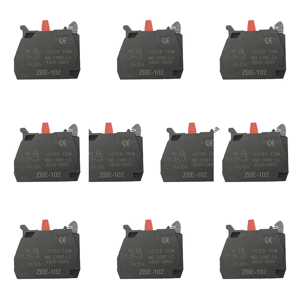 10PCS ZBE102 Single contact block silver alloy screw clamp terminal 1NC ZBE-102