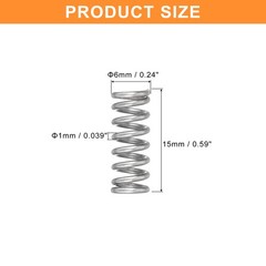 Wire Diameter 0.039″, OD 0.24″, Free Length 0.59″ Mechanical Compressed Spring