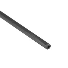 Carbon Fiber Round Tube 2 x 1mm x 400mm Carbon Fiber Wing Pultrusion Tubing 6pcs