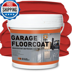 Yoa Professional Concrete Garage Floor Paint Acrylic Resin Coating 1-Gallon Red