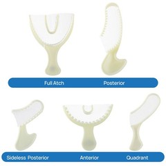 Disposable Dental Impression Triple Trays Registration Bite Trays Multi Size