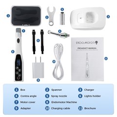 Dental Wireless LED Endo Motor with Mini Push-type 16:1 Handpiece / Apex Locator