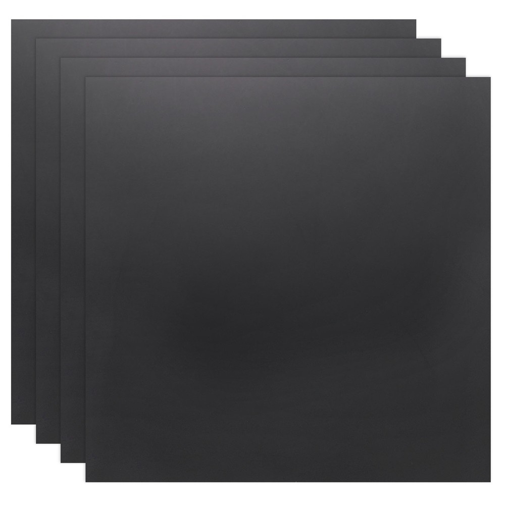 4 Pack ABS Plastic Sheet 0.02″ Thick 12″x12″ Flexible Hard Plastic Sheet Black