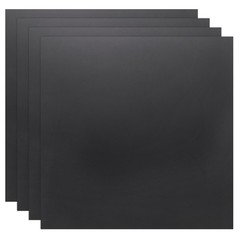 4 Pack ABS Plastic Sheet 0.02″ Thick 12″x12″ Flexible Hard Plastic Sheet Black