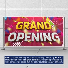 Grand Opening Banner 13 oz Heavy Duty Vinyl Grand Opening Sign – Ceremonies