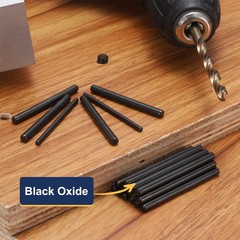 50Pcs 3mm x 12mm Dowel Pins 304 Stainless Steel Shelf Support Pegs Black