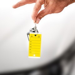 Car Key Tags | 250 Self Laminated Tags for Dealership Lot of Vehicles Trucks .