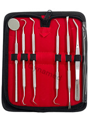 Premium Dental Instruments Scaler Tools Teeth Cleaning 5pc Oral Hygiene Deep Kit