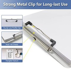 Metal Clipboard Case with Storage Box Self Locking A4 Paper Holder Aluminum
