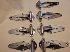 NOS Kason 1070 Chrome Reversible Hinges Set Of 7
