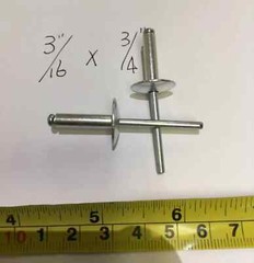 100-2000 PCS LARGE FLANGE ALUMINUM POP RIVETS 3/16″ X 3/4″ BIG HEAD STEEL