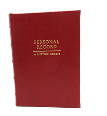 Personal Record: A Lifetime Memoir 8″ Goatskin Leather Journal Graphic Image