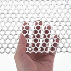 11.8″ x 5.9″ 304 Stainless Steel Perforated Sheet, 0.39″ Hole 19GA Screen Meshes