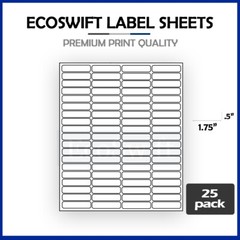 2000 1.75×0.5 EcoSwift Laser Address Shipping Mailing Labels 80/sheet 1 3/4 x1/2