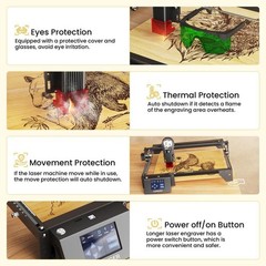 LONGER 5-Watt Laser Cutter Engraver CNC Machine 15.7 in. x 15.7 in. Working Area