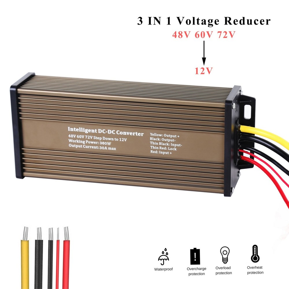 DC 48V Step Down to 12V 30A 360W Voltage Reducer Converter