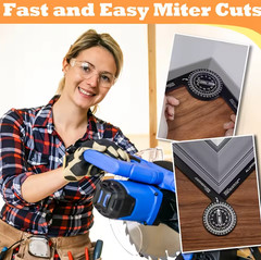 Aluminum Miter Saw Protractor | 7-Inch Rust Proof Angle Finder Featuring