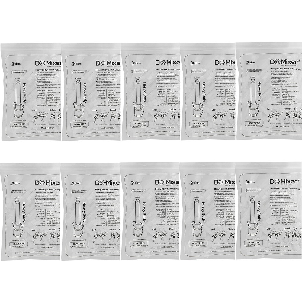 480/10Pack DX-Mixer Mixing Tips Dental Impression Heavy Body 6.5mm FDA