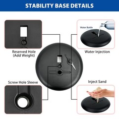 6Packs 8.5×11 Inch Adjustable Pedestal Poster Sign Stand, Heavy Duty Floor St…