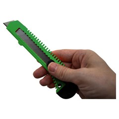 25 Safety Box Cutter Utility Knife Tool Retractable Snap off Razor Blade GREEN