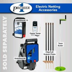 Premier 1 ElectroStop Portable Electric Fence 42″H x 164’L White Sheep Goats