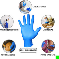 Premium Disposable Gloves – 4 Mil Nitrile-Vinyl Blend, Large (Box of 100)