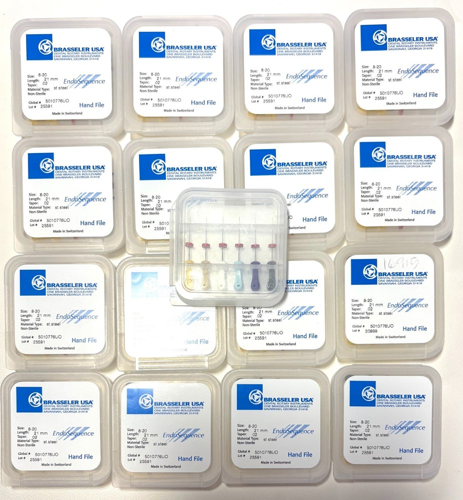 *17 Packs* Brasseler USA EndoSequence Hand File Size 8–20 21mm Stainless Steel