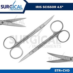 2 Iris Scissors 4.5″ Curved & Straight Surgical Dental Instruments