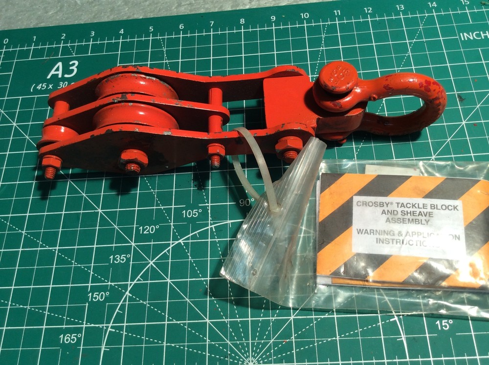 Crosby Western McKessick #4 2-Pulley Tackle Block BLK S-412-B 3000lb 1.5T New