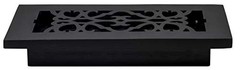 Decor Grates AC408-BLK Victorian Floor Register 4 x 8 Inches Cast Iron Black