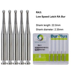 WAVE Dental Round Carbide Bur For Slow Speed Latch RA1-8 Taper Fissure RA702 699