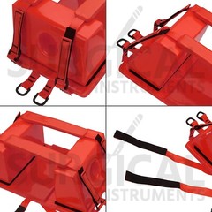 Emergency Spine Board Reusable Head Immobilizer for Backboard W/Straps