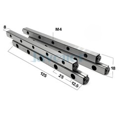 VR3125 VR3-125x17Z GCr15 Cross Roller Guide 78mm Max Stroke High Grade Linear