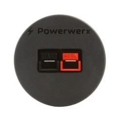 Panel Mount Housing for Single Powerpole Connector with Weather Resistant Cover
