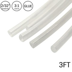 3:1 Heat Shrink Tube-2/32″ Clear Dual Wall Marine Adhesive Glue Lined Waterproof