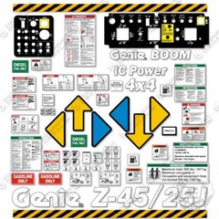 Fits Genie Z-45/25J Decal Kit Boom Lift – 7 Year 3M Vinyl! (2014 VERSION)