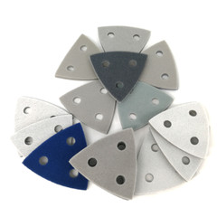 3 Hole 80mm Hook & Loop Mouse Sanding Discs Polishing Sponges Detail Sandpaper △