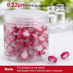 100Pcs Non Sterile PTFE Membrane Syringe Filter 13mm 0.22 Chemistry Hydrophilic