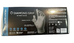 Diamond Grip 8MIL Nitrile Gloves – Black, SIZE: MEDIUM (Pack of 100)