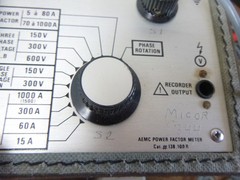 AEMC 138 100 R Model R Three-Phase Power Factor Meter w/ Chauvin Arnoux 1000/1 A