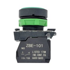 XB5-AA31 22mm Push button XB5 plastic flush green spring return unmarked 1NO new