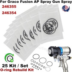 25Sets 246355 Complete O-Ring Kits Aftermarket For fusion Air Purge AP Spray Gun