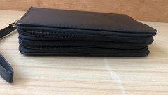Vintage 1990s Black Leather Personal Organizer Planner 6 Ring Zip Around 8″x5.5″