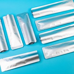 100 Silver Aluminum Flat Long Sack Incense Stick Pouch Bags with Rounded Corner